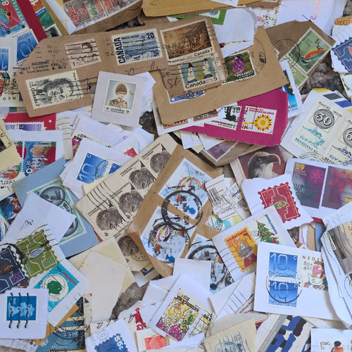 Worldwide used old postage - old,