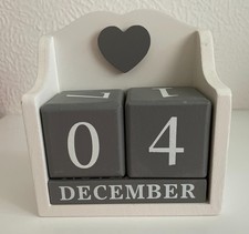 Grey & White Wooden Block