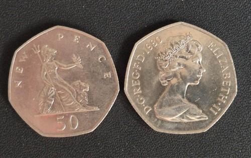 1980 fifty pence 50p - 50p, large