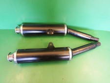TRIUMPH EXHAUST CANS SILENCER MUFFLER 750 SPEED TRIPLE satin will fit 900 1200
