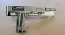 Vintage Ramset Nail Gun Silver Tone Tie Clip / Necktie Clasp