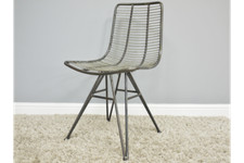 Metal Industrial Wired Office Dining Chair Restro Armless Feature Single Seat 