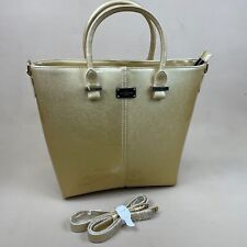 Paul's Boutique London Tote Handbag Side Clutch Bag Gold Large Attachable Strap