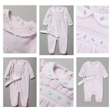 Baby Girl Velour Sleepsuit