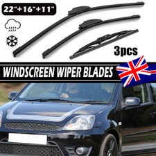 Set 22"16"11" For Ford Fiesta MK6 2002-2008 Front & Rear Windscreen Wiper Blades