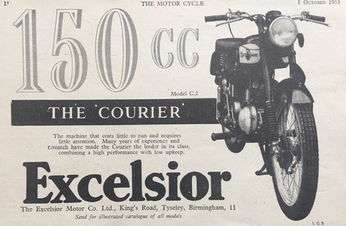 Excelsior motorcycle model - excelsior, c2