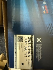 Bosch GWS 9-115 S Variable Speed Angle Grinder 115mm 240v brand new