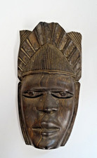 HAND CARVED FACE MASK WOOD