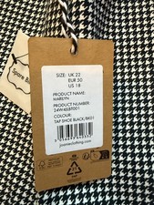 JOANIE MARILYN DOGTOOTH PRINT TAPERED TROUSERS SIZE 22 BNWT  1960s style