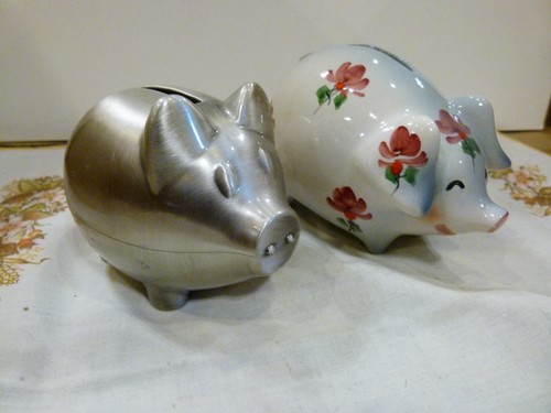 Piggy banks metal and - piggy, 2,