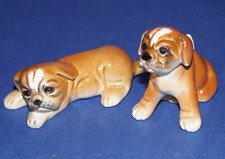 GOEBEL * 2 Vintage Miniature Boxer Dog Puppies * Germany *