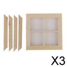 3X 1:12 Scale 4 Pane Wooden