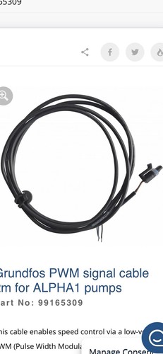 Grundfos pwm signal - signal, cable