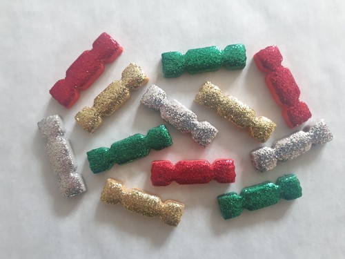 Glittery christmas crackers - 12,