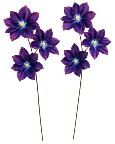 Purple clematis artificial - clematis,