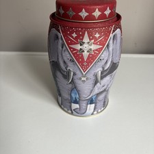 Williamson Tea Elephant Caddy CHRISTMAS EDITION *EMPTY* 6 1/4” Tall