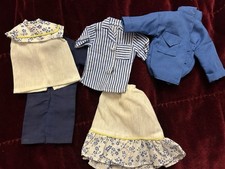 Vintage Pedigree Sindy Doll Clothes 5 Items Blue Bundle