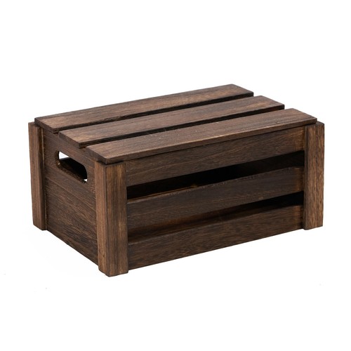 Wooden crate with handles - crate,