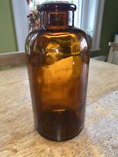 Amber Glass Apothecary Jar 25cm High