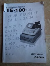 Casio TE-100 Till Manual