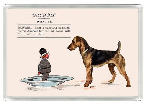 Airedale terrier and policeman - airedale,