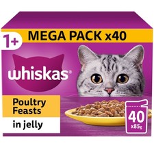 40 x 85g Whiskas 1+ Poultry
