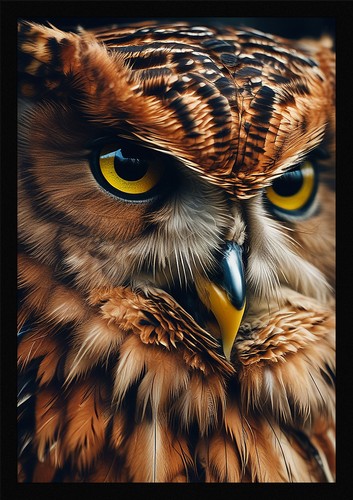 Intimate owl framed wall art - owl,