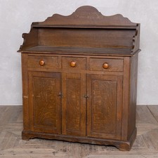 VICTORIAN SCUMBLED PINE CHIFFONIER SIDEBOARD PAINTED IN ORIGINAL OAK EFFECT
