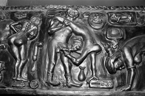 Erotic bas relief - an,