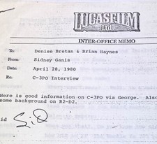 C-3PO PERSONAL COPY GEORGE