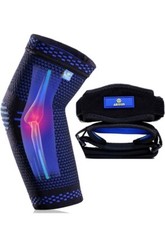 Elbow Compression Sleeve (1 Pcs) + Tennis Elbow Support Straps (2 Pcs),(size S)