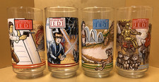Vintage 1983 Star Wars Return of the Jedi Burger King Coca Cola Set of 4 Glasses