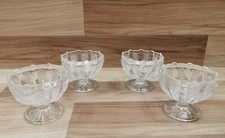 4 x Vintage Pressed Glass Art