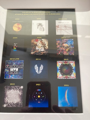 Coldplay album covers framed - coldplay,