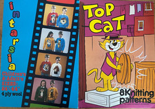 KNITTING PATTERN Top Cat 8 intarsia jumper designs Dibble Kennedy adults child
