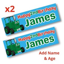 2x Personalised Tractor Theme