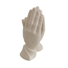 Prayer hands ceramic signed - hands,