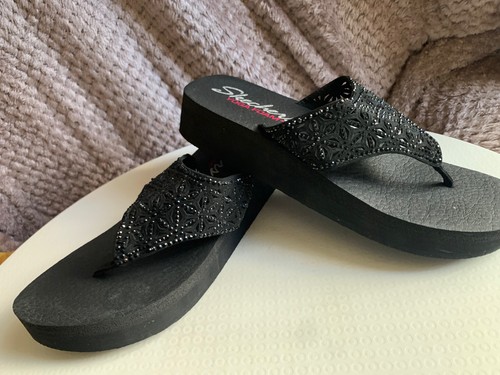 Ladies black sparkle - sparkle, foam