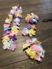 Henbrandt Hula Lei Flower Garland Set - Multicolor (4 Pieces) (U17074)