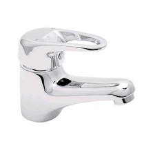 Deva Lace Mono Basin Mixer Tap with Press Top Waste - Chrome