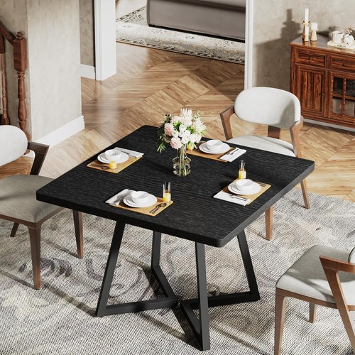 80cm black square dining - 80cm,