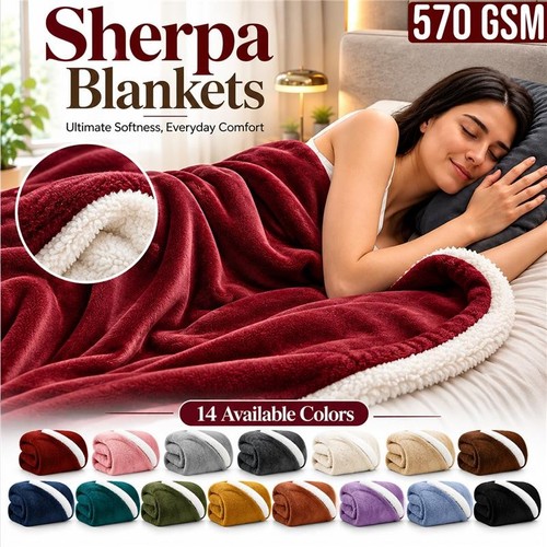 570 gsm heavy sherpa fleece - 570,