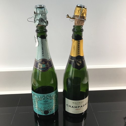 Empty champagne bottles - empty, &