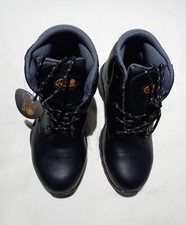  Safety Boots sole mate Boys Kids Black Patent Leather Lace Up Size 4