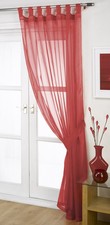 Plain Voile Curtain Panel Tab