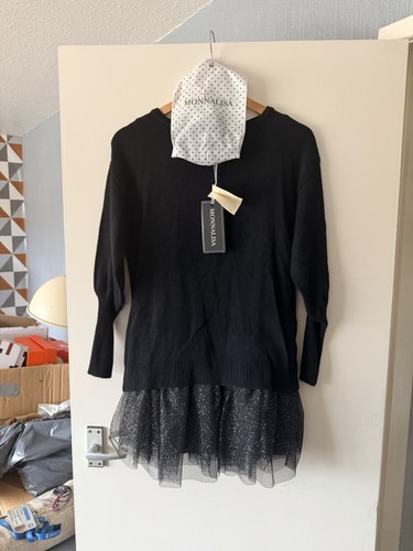 Monnalisa black jumper dress - black,