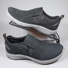 Clarks Trainers Womens Size 8 Wave River Black Nubuck Comfort Walking Shoes 