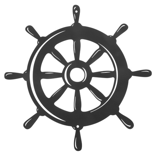 Black iron ship steering - ship,