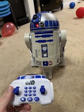 Star Wars Thinkway R2-D2 16" Interactive Droid Tested-Works -with Remote Control