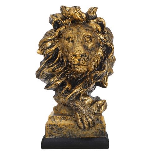 Lion head resin - wall, ornament